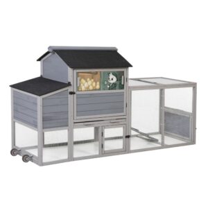 Coziwow 82" Large Chicken Coop on Wheels Outdoor Pet House-CW12M0728