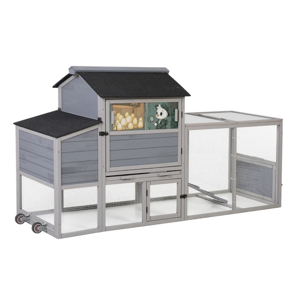 Coziwow 82" Large Chicken Coop on Wheels Outdoor Pet House-CW12M0728