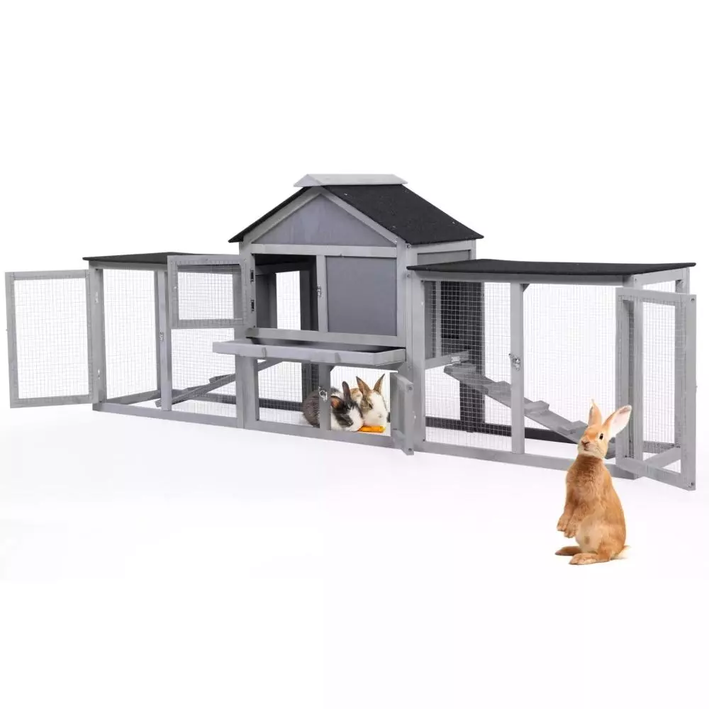 Coziwow Double rabbit hutch-CW12G0598