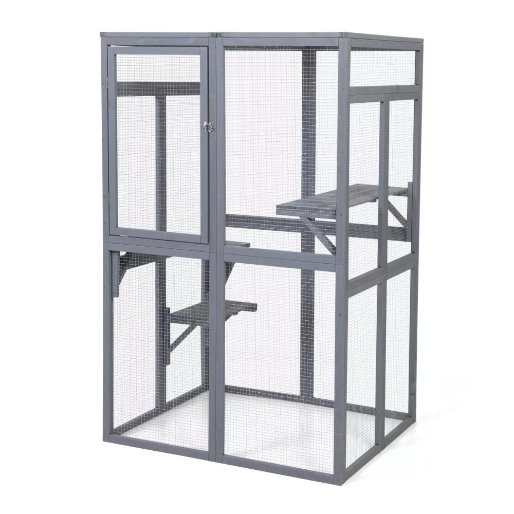 Coziwow wooden outdoor cat catio -CW12L0619