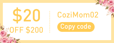 Coziwow Mother's Day Sale - $20 OFF Orders Over $200 with Coupon Code: CoziMom02